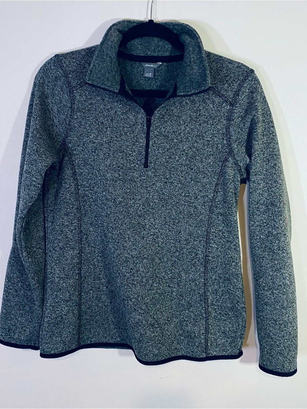 Eddie Bauer Gray Quarter Zip Pullover Sweater